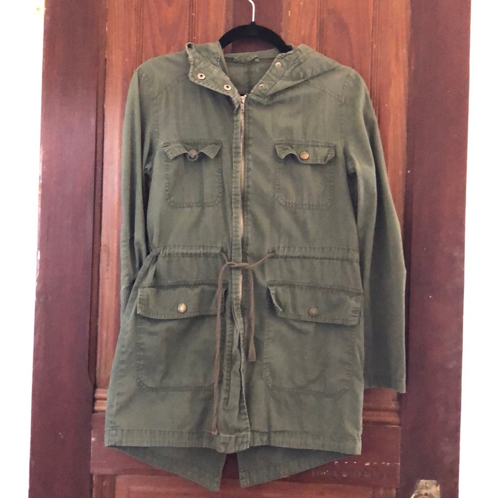 Vintage army-green military style jacket